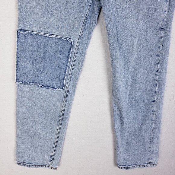 Abercrombie & Fitch Ultra High Rise Ankle Straight Jean Patch Detail size 26 - Picture 5 of 11